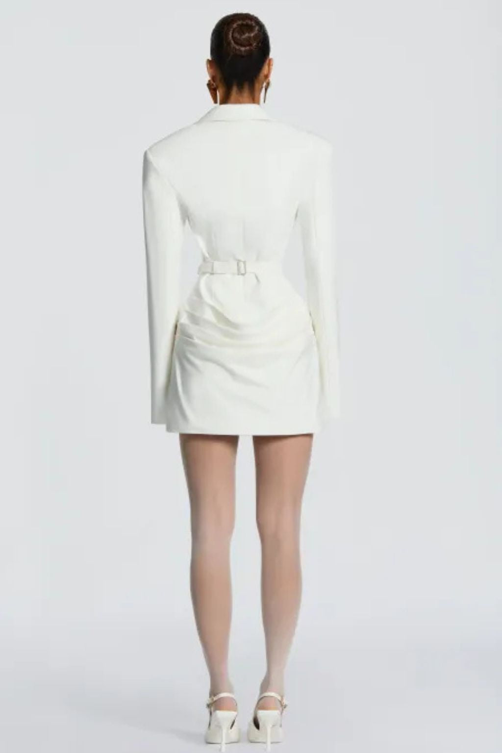 Ivory Tailored Mini Blazer Dress