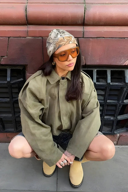 Sophia | Elegant Suede Loose Jacket