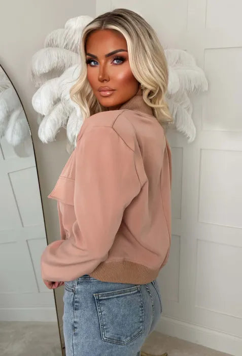 Rosé Icon Crop Bomber