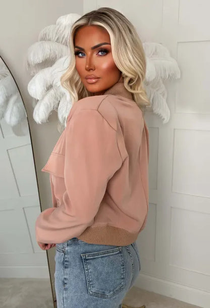 Rosé Icon Crop Bomber